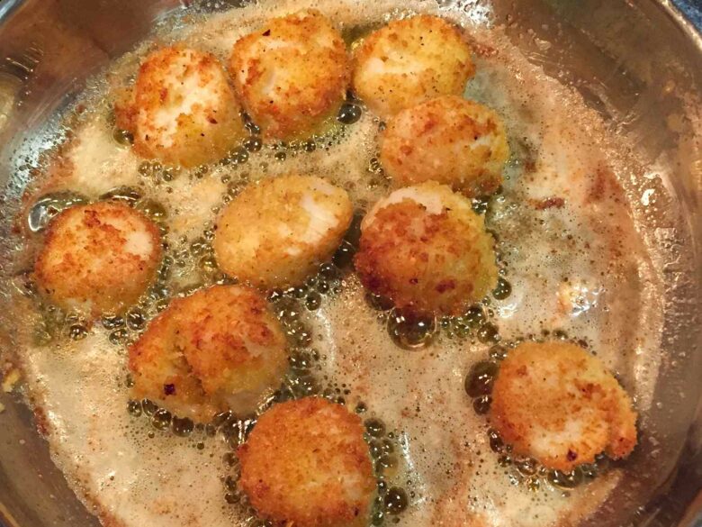 Breaded and Fried Scallops