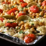 Easy Vegan Sheet Pan Roasted Cauliflower, Tomatoes, and Garbanzo Beans
