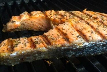 Grilled Salmon Steaks Italian-Style