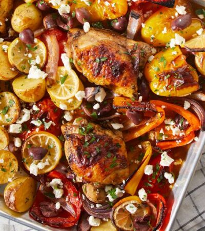 Mediterranean Chicken Sheet Pan Dinner