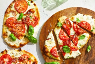 Naan Bread Margherita Pizza with Prosciutto