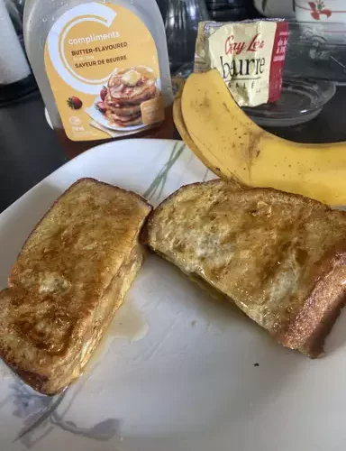 Peanut Butter and Banana French Toast