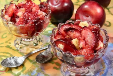 Plum Cobbler for Two