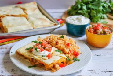 Sheet Pan Chicken Fajita Quesadillas