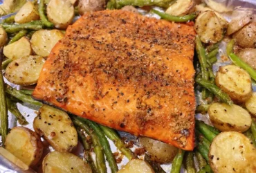 Sheet Pan Salmon and Potatoes