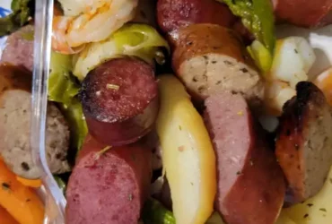 Sheet Pan Smoked Sausage, Apple, and Root Veggie Dinner