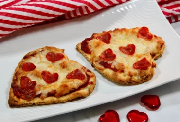 Mini Heart-Shaped Naan Pizzas