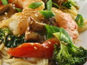 Shrimp with Broccoli in Garlic Sauce