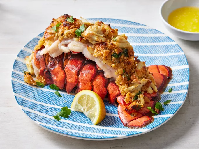 Crab-Stuffed Lobster Tail Recipe - myfab5.com